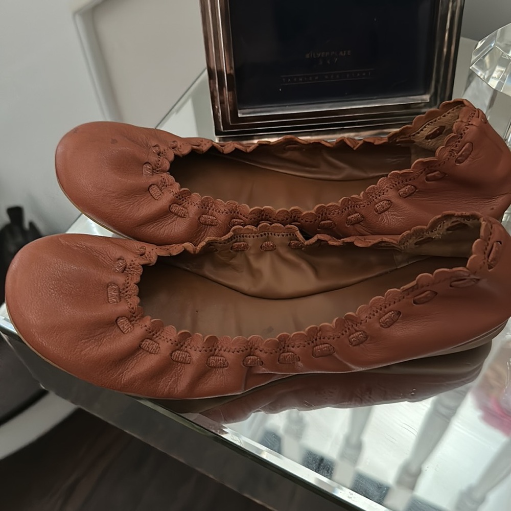 SEE BY CHLOE LEATHER BALLET FLATS - Picture 3 of 6
